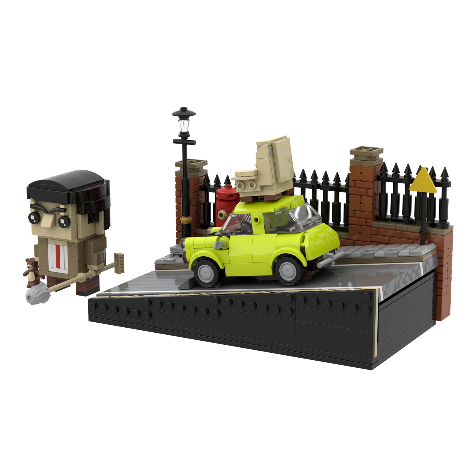 MOC – ensemble de blocs de construction de figurines de comédie, scène de télévision classique, Mini voiture en briques, jouet, cadeau pour adulte