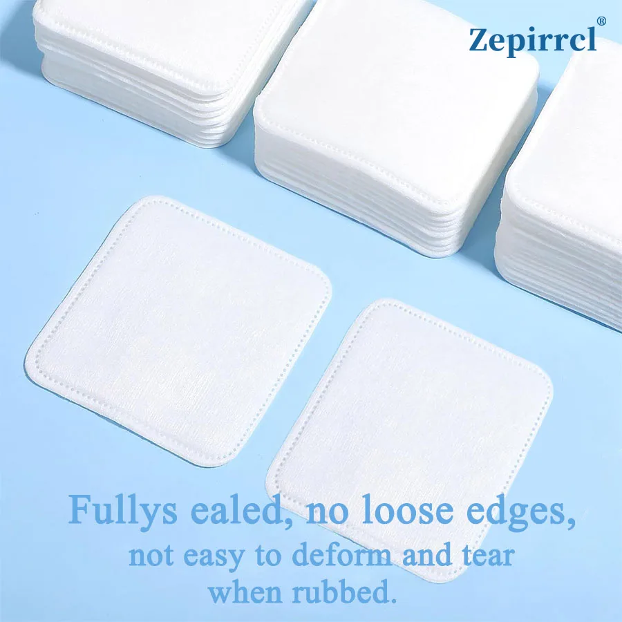 400SHEETS Disposable Boxed Square Makeup Remover Pads Dual-Use for Dry or Wet Application Thickened Soft Texture Multi-Purpose Skincare Tool Facial Care Product Suitable for Daily Skincare, Skin Cleansing, etc. 7*6cm