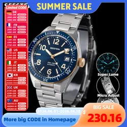 Sugess Diveing Watch of Men Automatic Mechanical Wristwatches 20ATM Waterproof Sapphire NH35A Movement BGW9 Luminous New S434-2