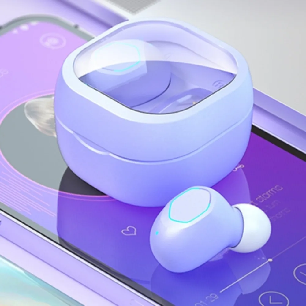 M21 Wireless Bluetooth Earphone Transparent Case Stereo Wireless Earphones Mini HiFi Bluetooth Headset Mobile Phone Universal