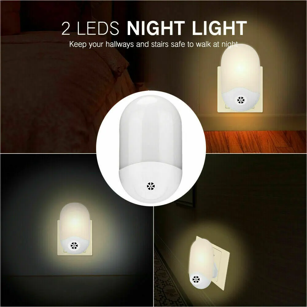 Led Night Lights, Automatic Night Light Twilight Sensor, Plug And Play Kids Night Light For Baby Room, Kitchen, Hallway