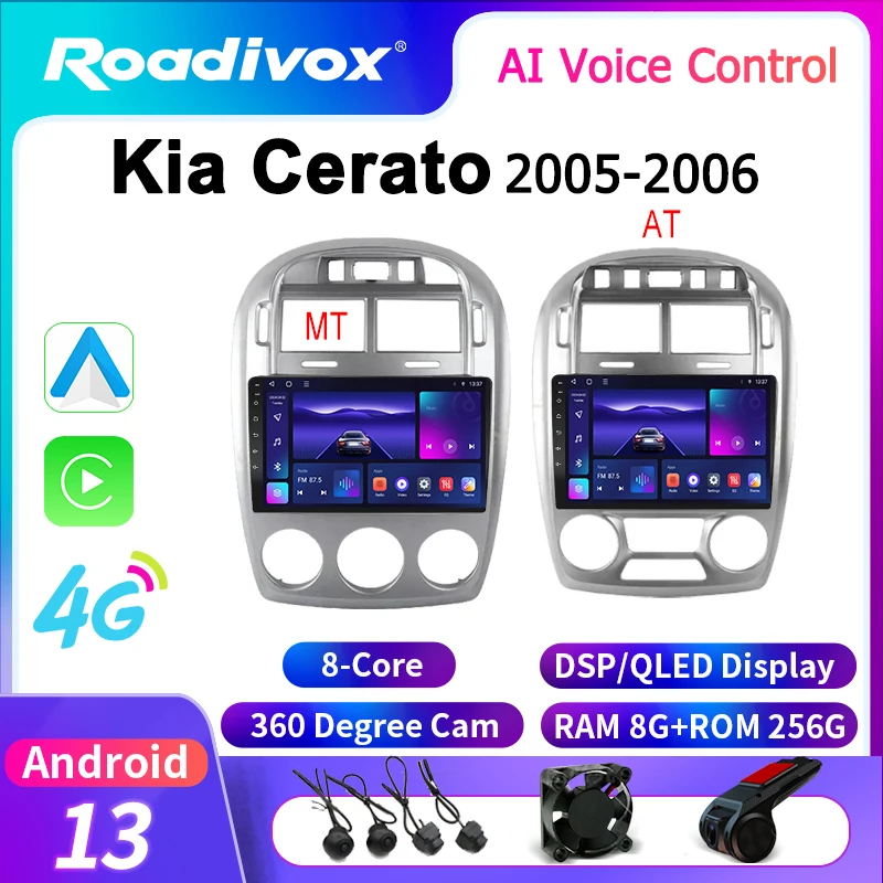 

roadivox Android car radio for Kia Cerato 2005 2006 stereo GPS Navigation video Multimedia Player tape recorder carplay