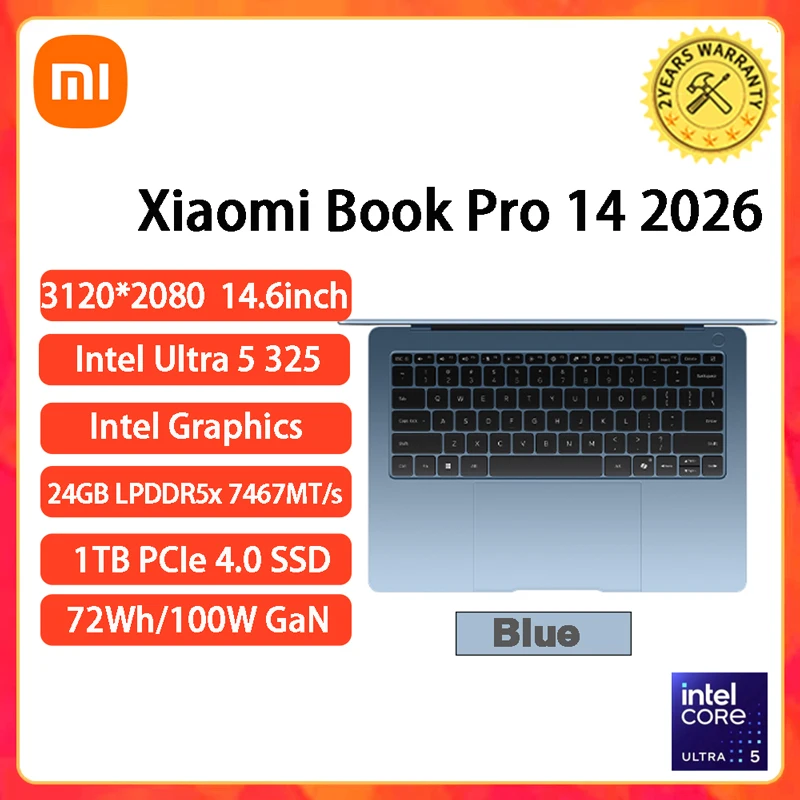2026 Xiaomi RedmiBook Pro 14 Laptop Mi Notebook U5-325/U-338H/U7