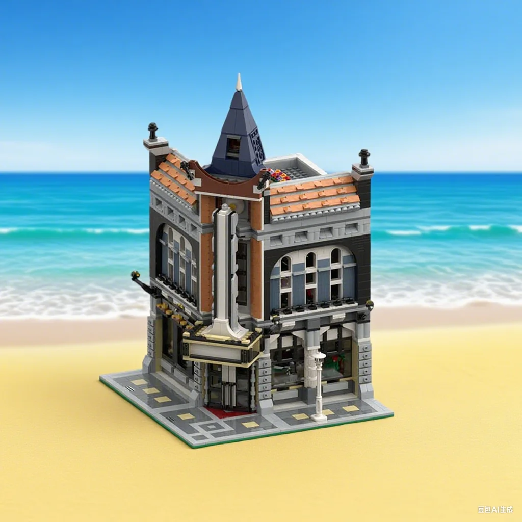 

2576 шт. MOC Cafe Cinema сборка квадратный ретро DIY модель строительные блоки игрушки на день рождения подарок