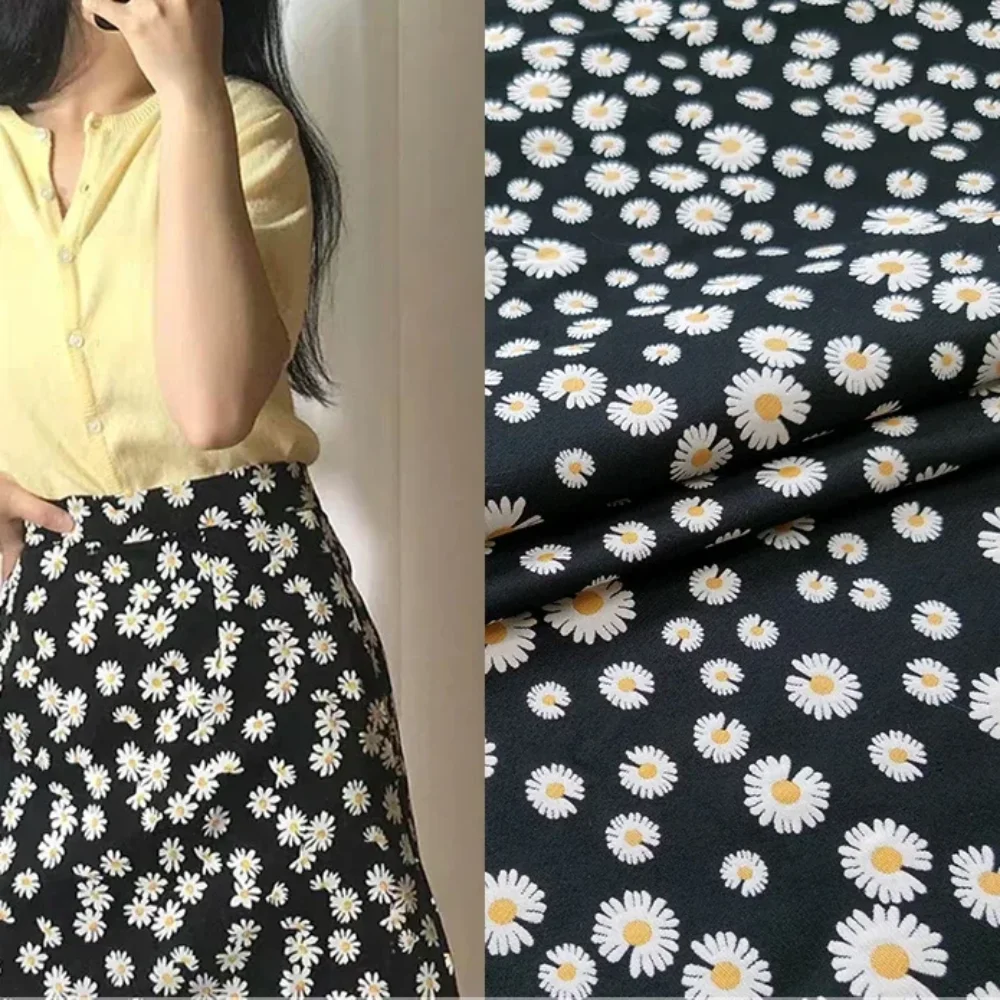 

Small Fresh Style Brocade Jacquard Fabric Fashion Girls Dress Small Daisy Skirt Suit Cloth Sew by the Meter