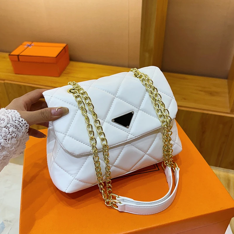 حقيبة كروس عصرية للنساء من الجلد الطبيعي ومحفظة كتف للسيدات وحقائب يد بسلسلة قابلة للتحويل #5