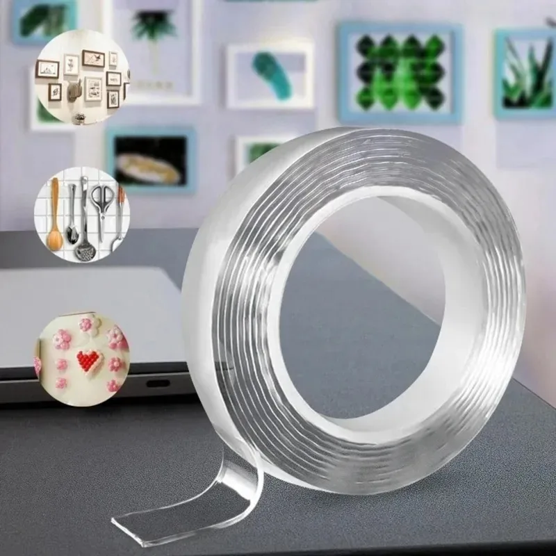 【COMELY】Super Strong Double-Sided Nano Tape, X 3Cm, Removable, No Residue, Perfect For Home, Kitchen, And Bathroom Applicatio