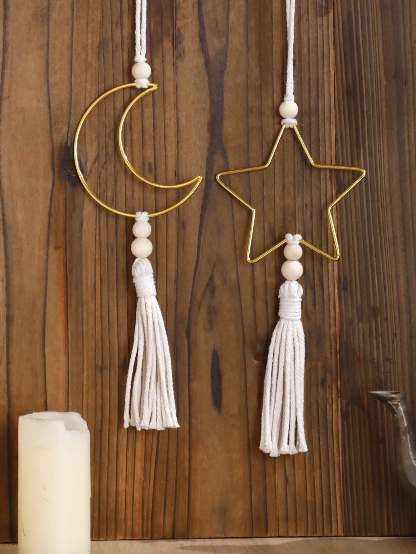 1pc Golden Star Moon Ramadan Hanging Ornaments Eid Mubarak Happy Ramadan muslim decor Ramadan Kareem Holiday Decorations