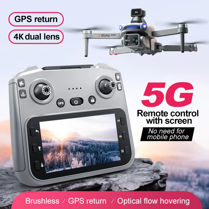 S119 Drone GPS WIFI FPV 1KM 4K Dual Camera Gesture Photo 360° Obstacle Avoidance Smart Follow Quadcopter 4.5