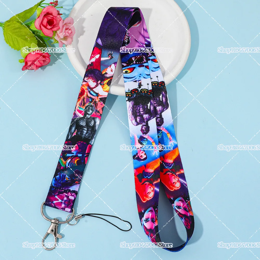 Cartoon Anime K-pop Demon Hunters Mobile Phone Lanyard Huntrix Saja Boys Derpy Tiger Neck Tag Pendants Creative Design Gifts