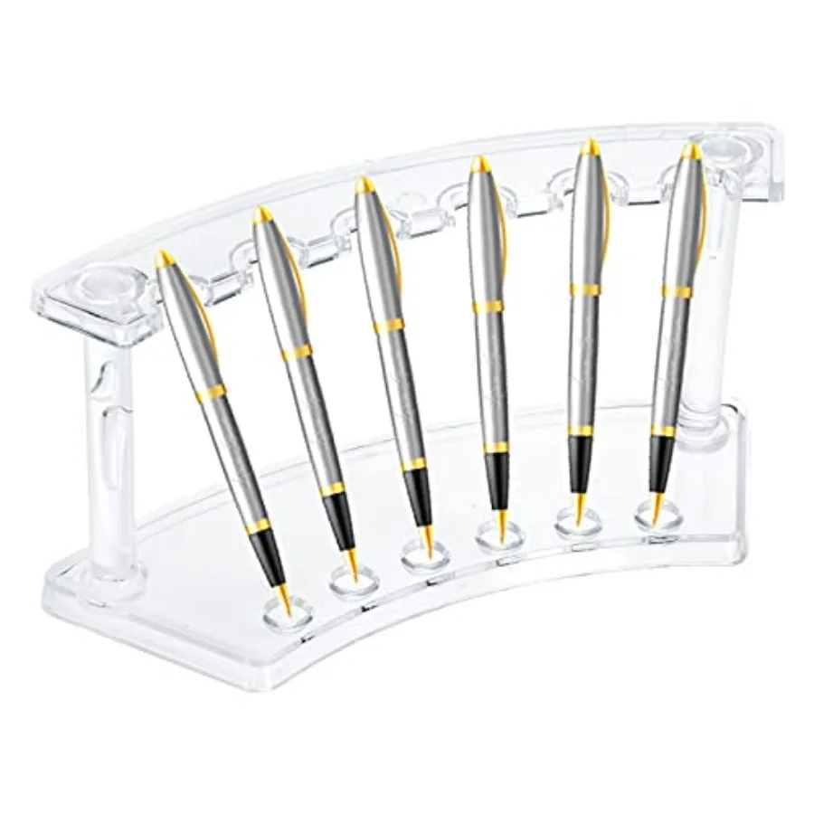 8 Pack Acryl Stift Display Stand 6 Slot Stift Halter Rack Augenbraue Stift Ständer Make-Up Pinsel Rack Organizer für Schule Büro hause Sto