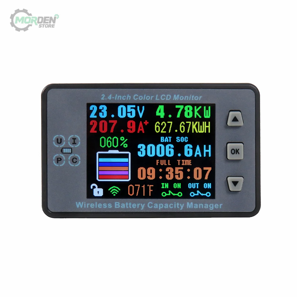 VAC8810F Wireless Voltage Meter Ammeter Voltmeter Solar Battery Charging Coulometer Capacity Power Detector Tester Monitor