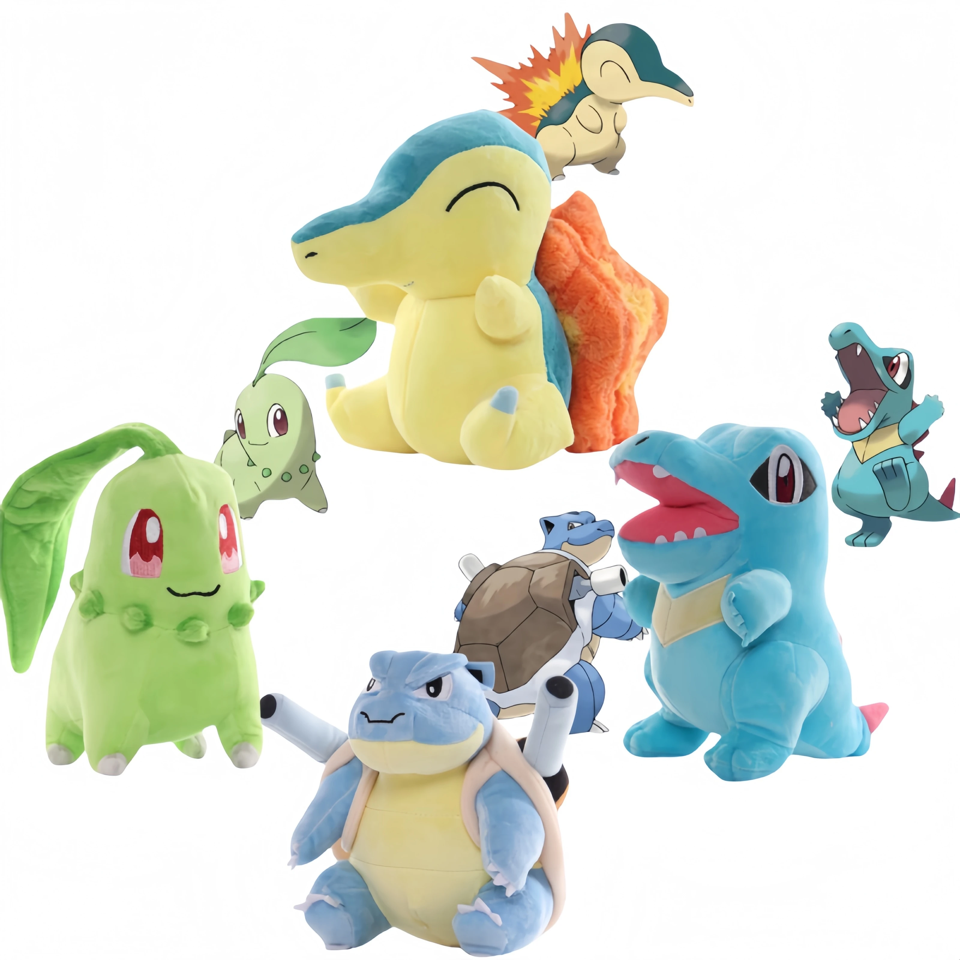 Regalo de Navidad Pokemon Pikachu Chikorita Cyndaquil peluche Charizard Blastoise Lapras Totodile juguetes Gengar Dragonite Spheal juguete de peluche