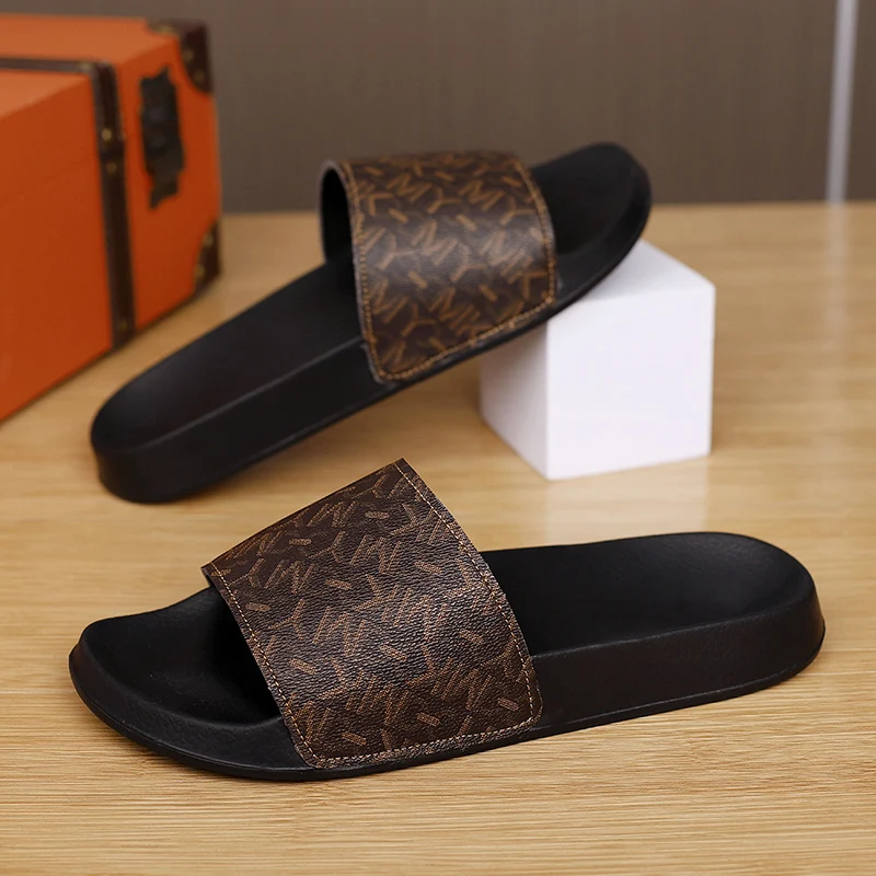 

Men's fashionable slippers with soft sole and anti slip one line slippers, men's slippers size 39-45