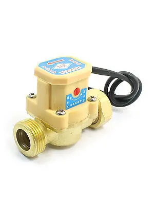 3/4PT M/F Thread Brass Water Flow Sensor Switch Flowmeter 0.75-5L/Min 120W 220V