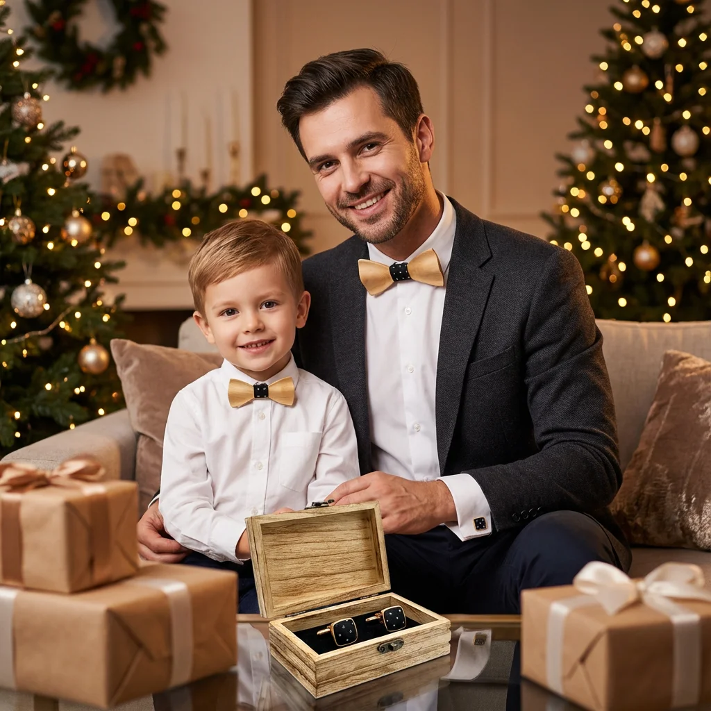 wooden-bowtie-kit-father-and-kids-bow-tie-wood-box-quality-wood-handkerchief-set-for-formal-dinner-party-wear-mens