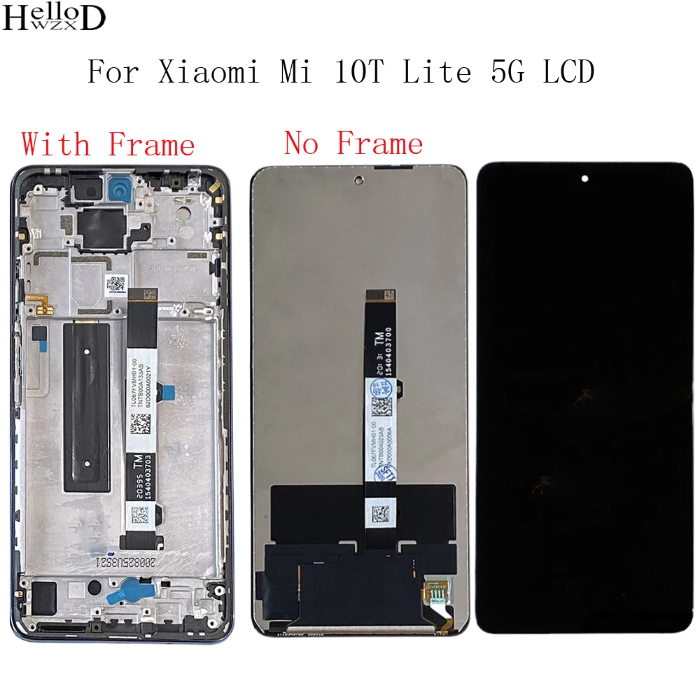 

With Frame For Xiaomi Mi 10T Lite 5G LCD Display LCD Screen Touch Digitizer Assembly Digitizer Assembly Replacement+Tools