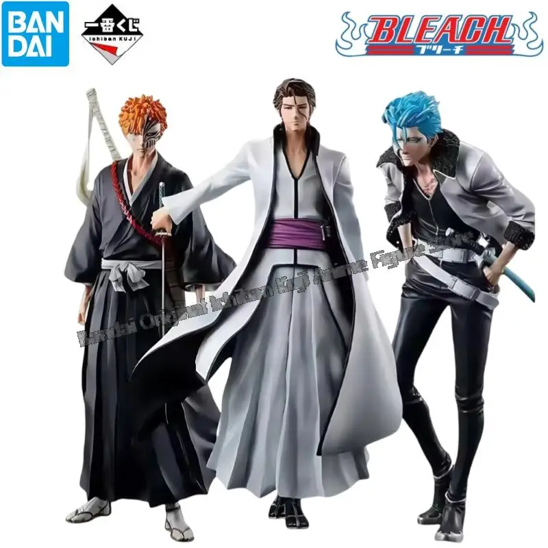 

Bandai In Stock Original Box Garage Kit Bleach Kurosaki Ichigo Aizen Sousuke Grimmjow Jaegerjaques Anime Characters Collectible