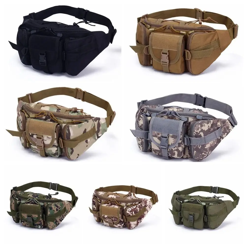 

Oxford Cloth Waist Fanny Pack Large Capacity Waterproof Men Molle Pouch Multiple Pockets Multifunctional Climbing Belt Bag