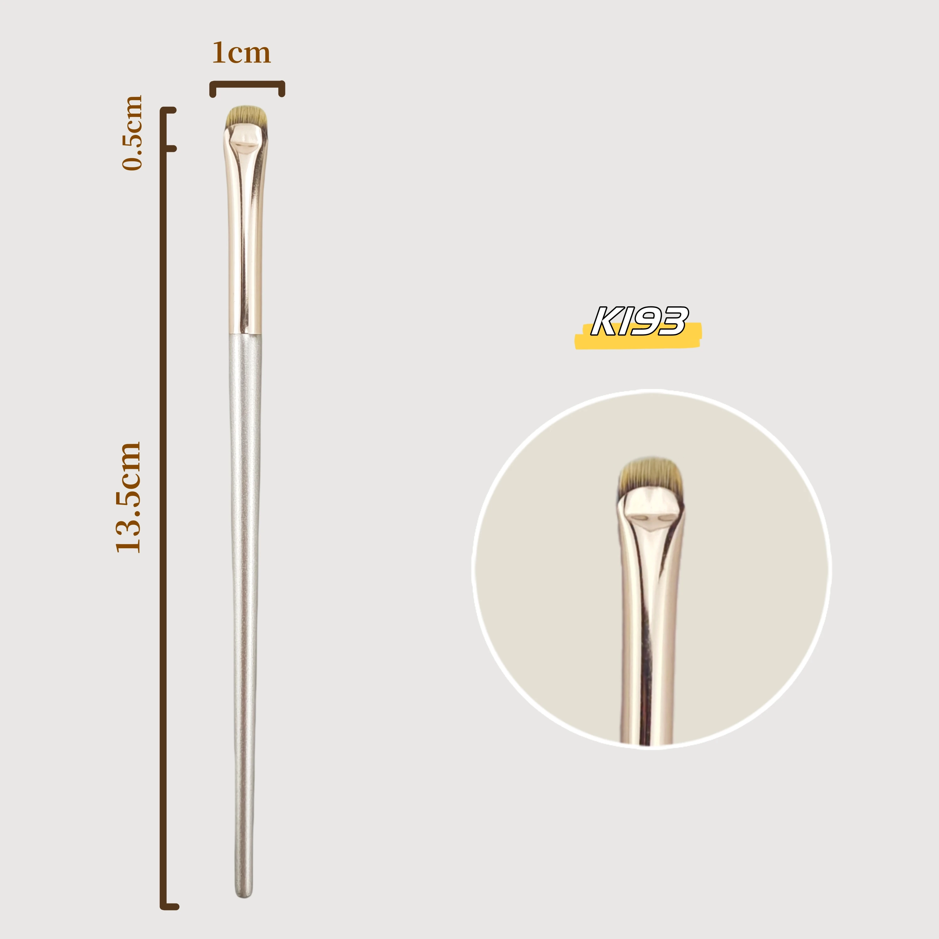 A24 Super Pointed Fine Sickle Eyeliner BrushFlat Head Rounded Angled Head Silhouette BrushEyelid Brush