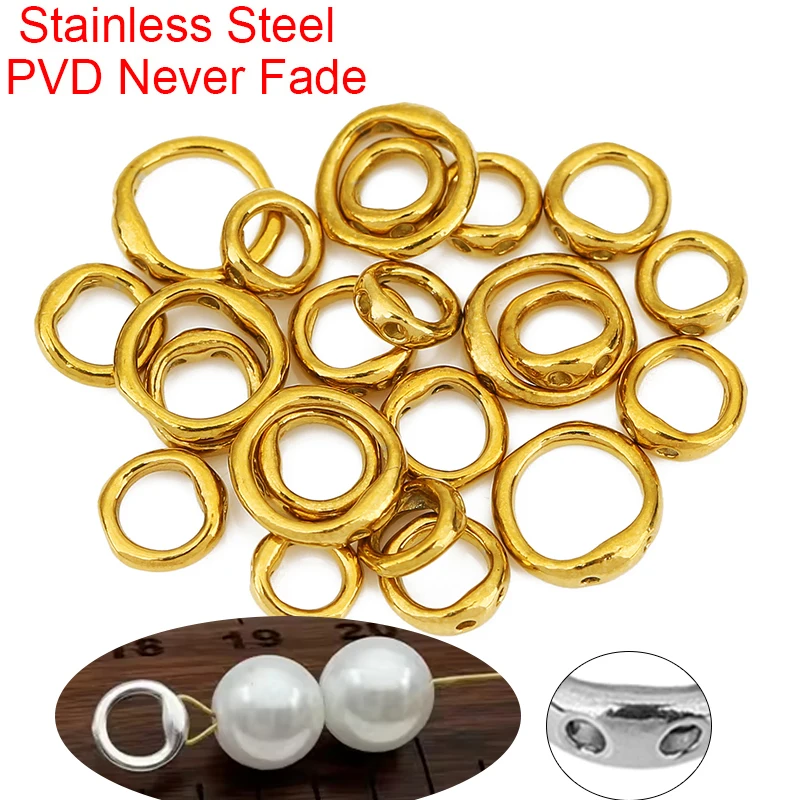 20pcs Stainless Steel Necklace Clasps Hooks Threading Beading Supplies Never Fade End Connectors For Diy Necklace Jewelry Making