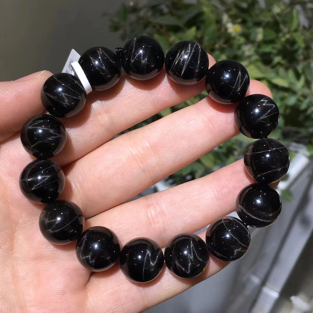 

Natural Black Tiger's Tiger Eye Hawk Eye Round Beads Bracelet Rare 18mm 16mm 14mm 12mm Crystal Stretch For Man Women Men AAAAA