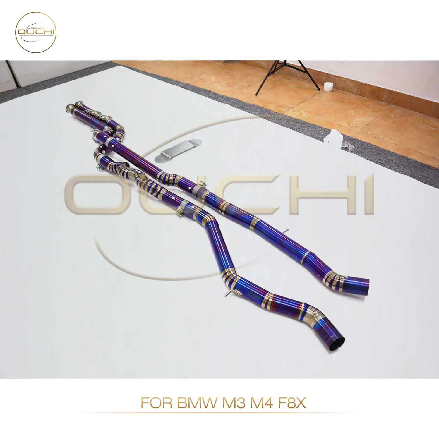 

OUCHI Factory Direct Sales Middle Pipe for BMW M3 M4 F8X High Flow Exhaust System TC4 With Twist Tube Baffle