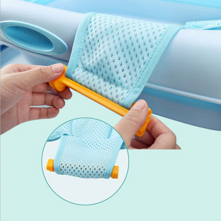 1pcs baby bath lying support baby bath net newborn baby universal artifact bath basin mesh pocket bath mat bath tub bathing