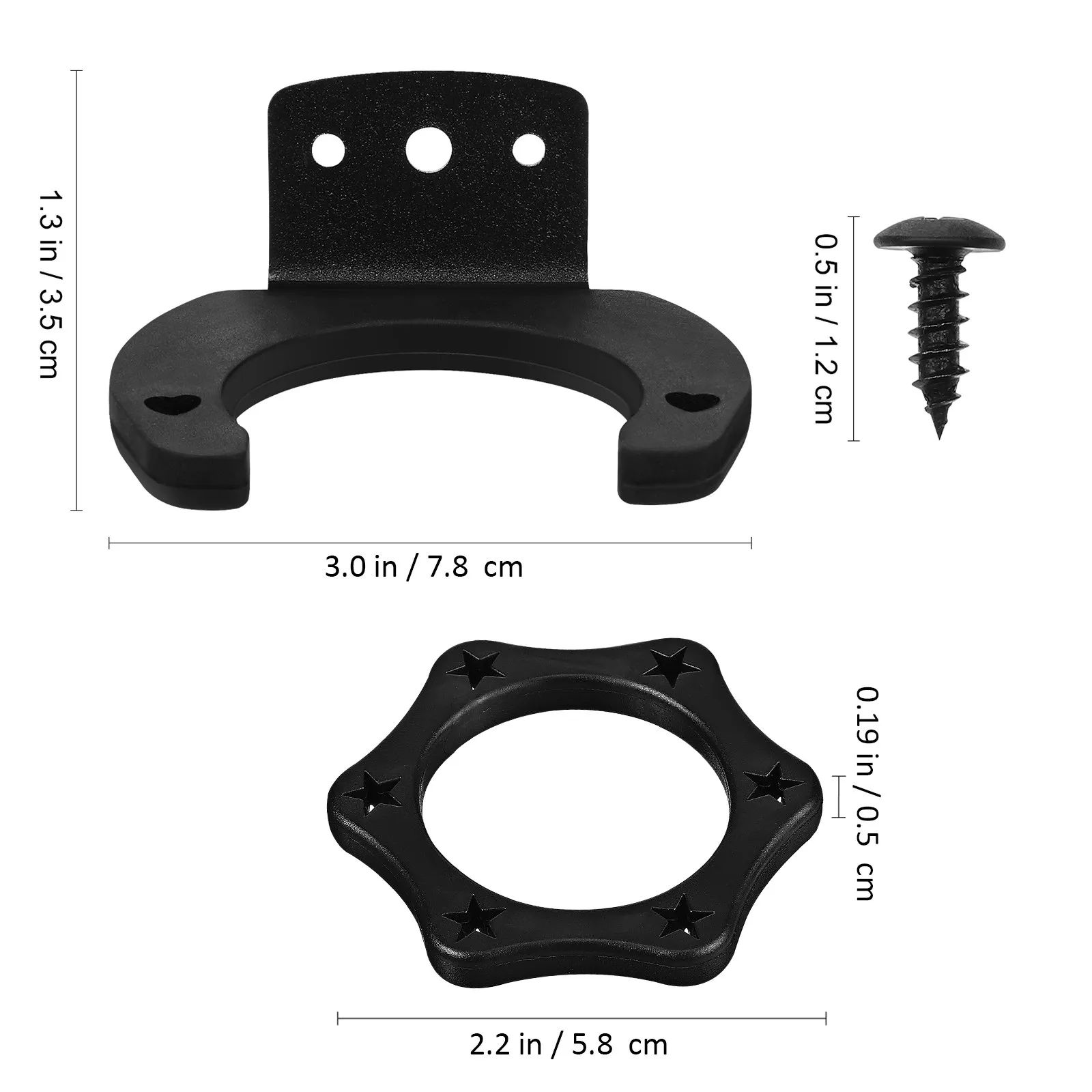 Microphone Wall Mount Bracket Set with Hexagonal Mic Protector Rings for Wireless Mics – KTV Studio Party