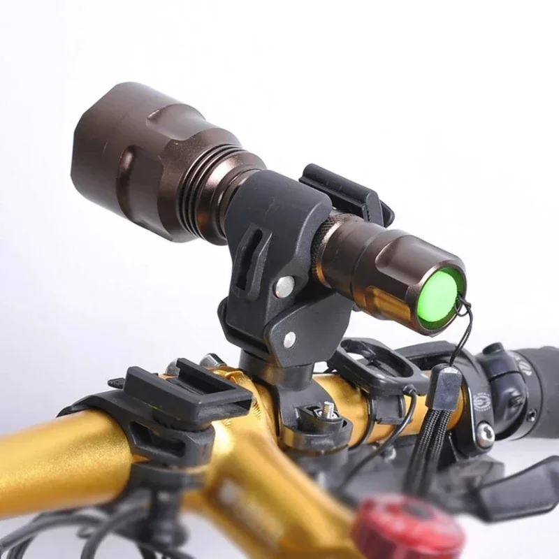 Flashlight installation bracket, 90 degree rotating handle, LED light installation fixture bracket, universal bicycle