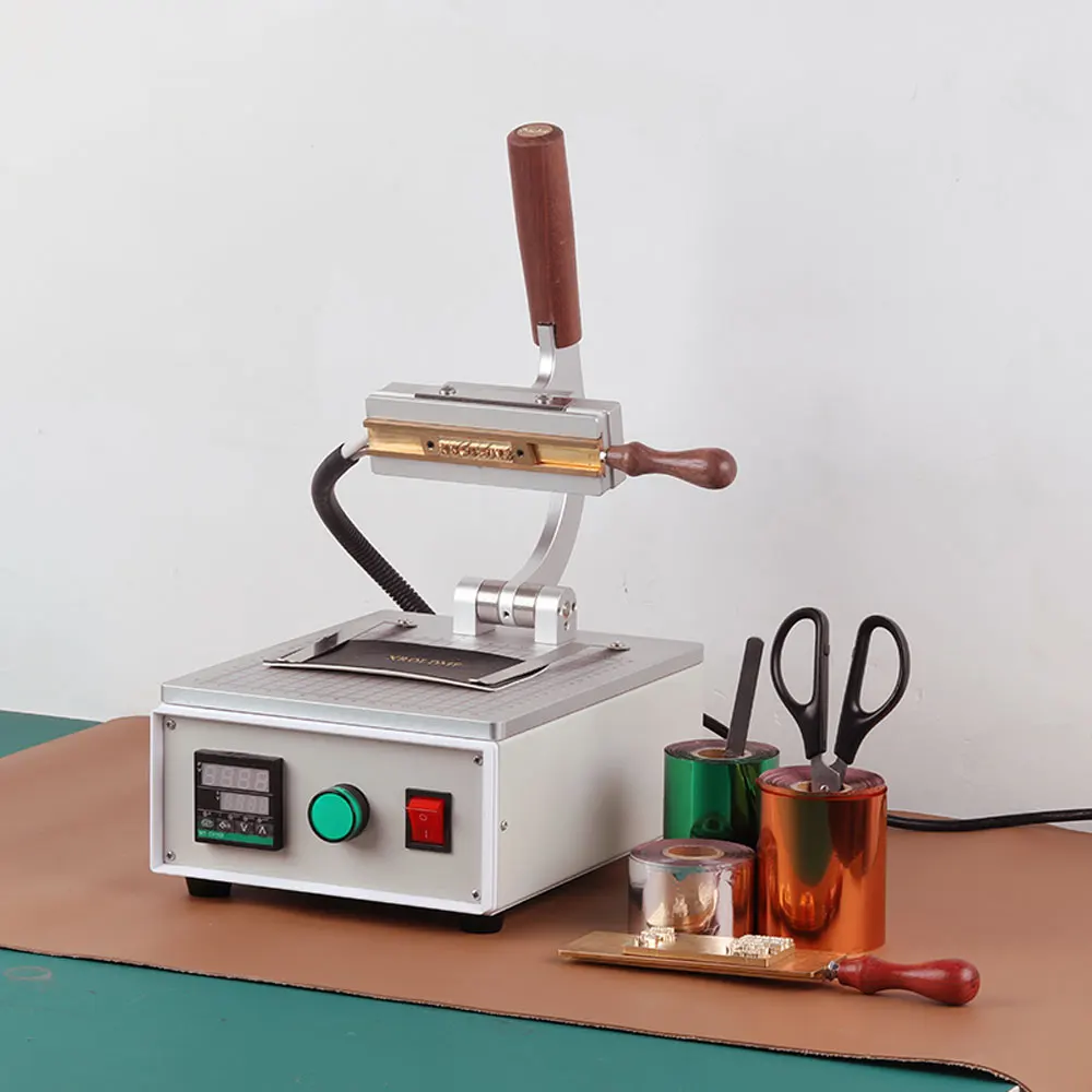 

Small Manual Leather Hot Stamping Machine Hot Stamping Machine Copper Word LOGO Trademark Marking and Stamping Machine