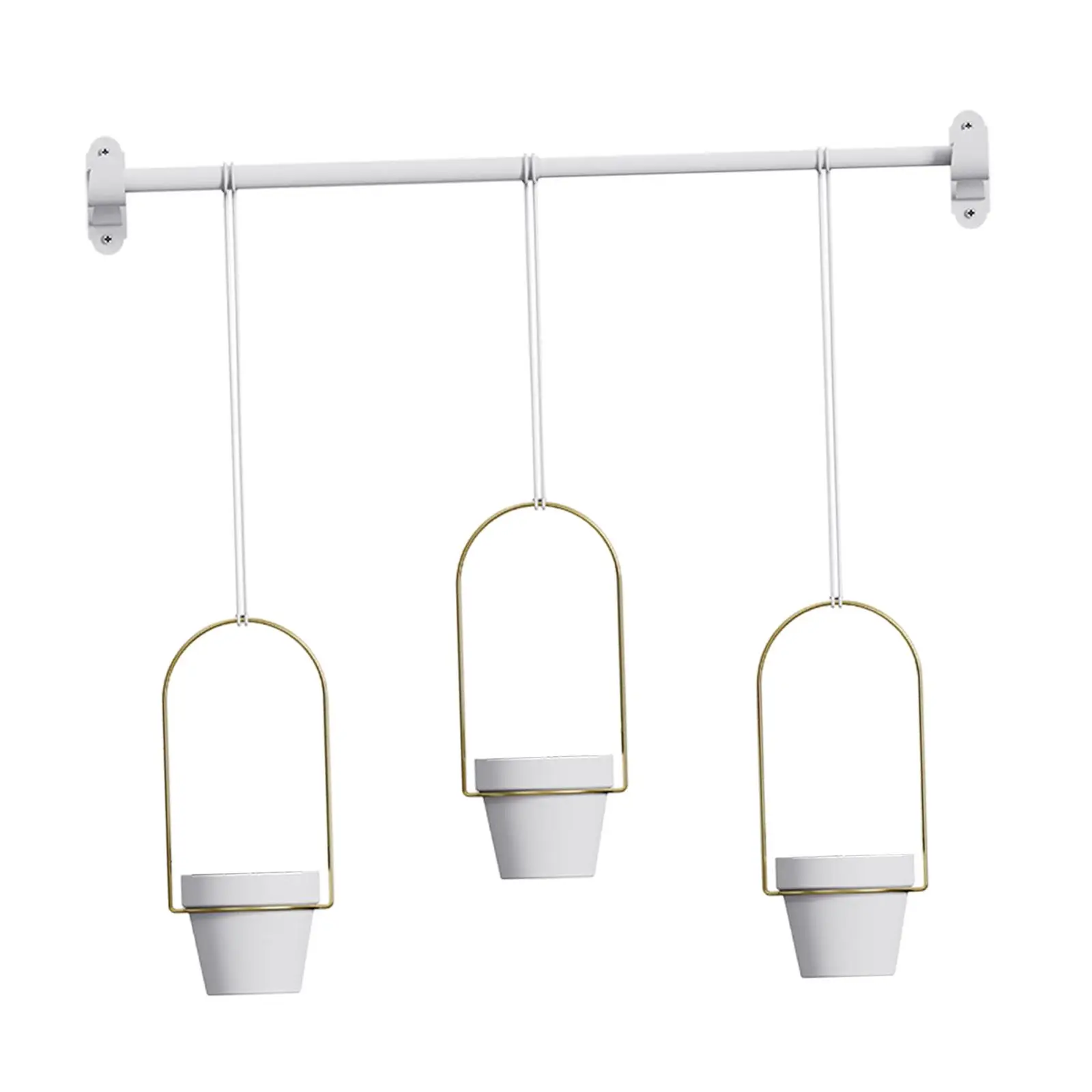 Metal Hanging Plant Pot Wall Pot Plant Holder Practical Planter Shelf Decor for Kitchens and Patios