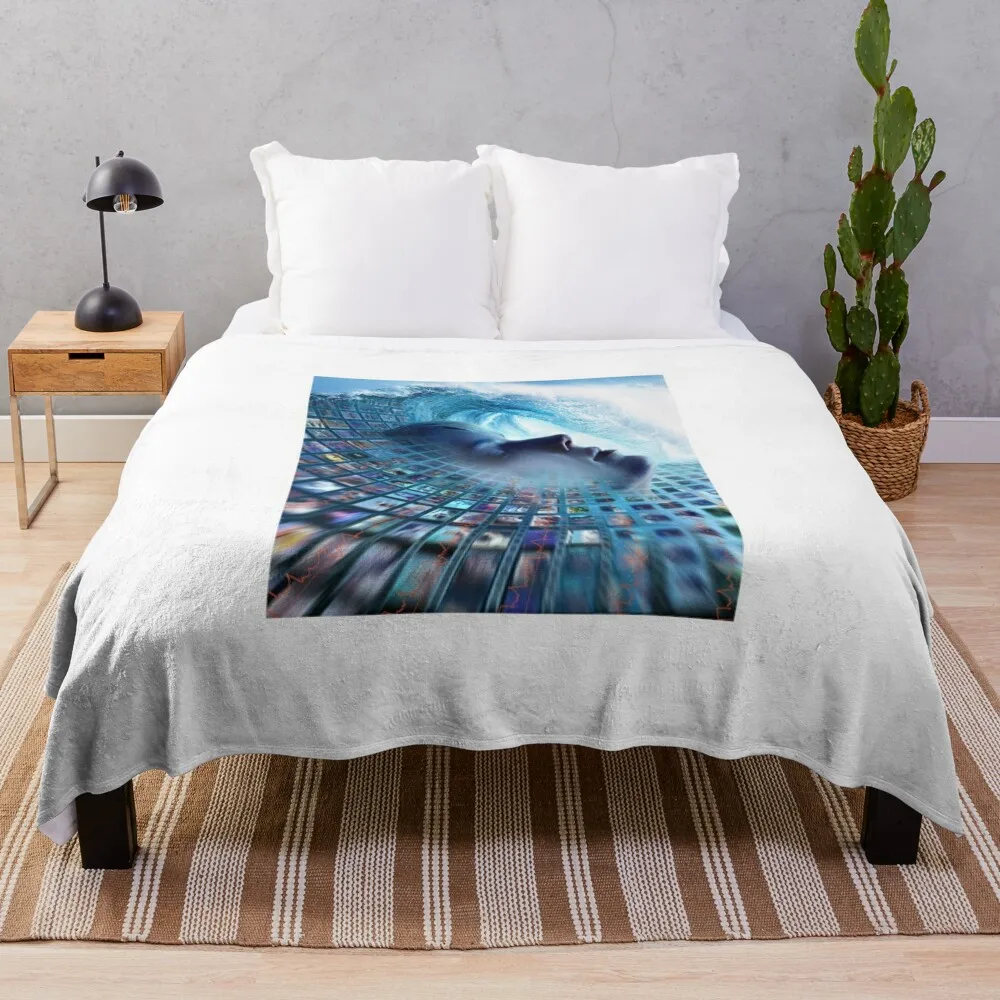 Information overload, conceptual image (C009/6554) Throw Blanket Giant Sofa Luxury Designer Blankets