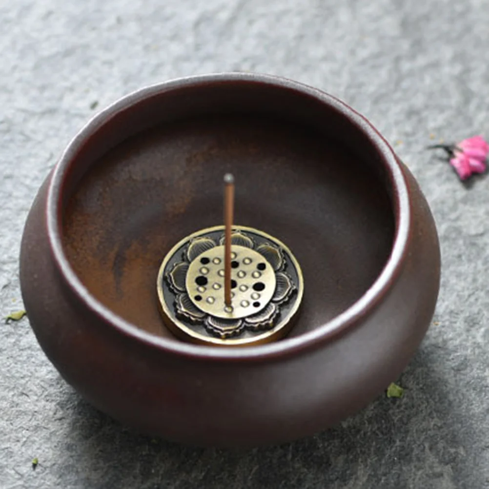 

3.5x1cm Metal Incense Burner Plate Creative Lotus Stand Holder for Meditation Room Decor Gift Tray