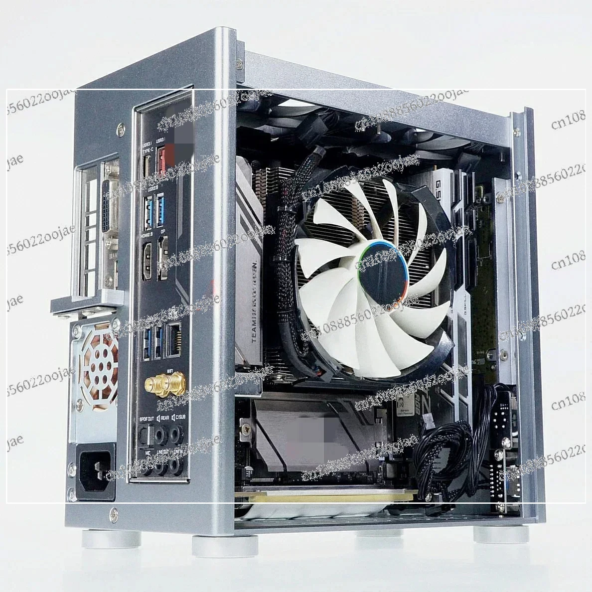 ZS-A4DC/ITX half height knife card chassis version V3  4.3L volume all aluminum 1U