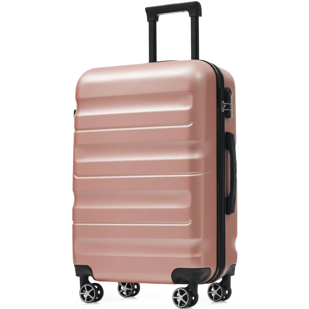 

Durable Lightweight 6Pcs ABS Luggage Set Dual Spinner Wheels Carry-On & Check-In Sizes for Travel Business Trip
