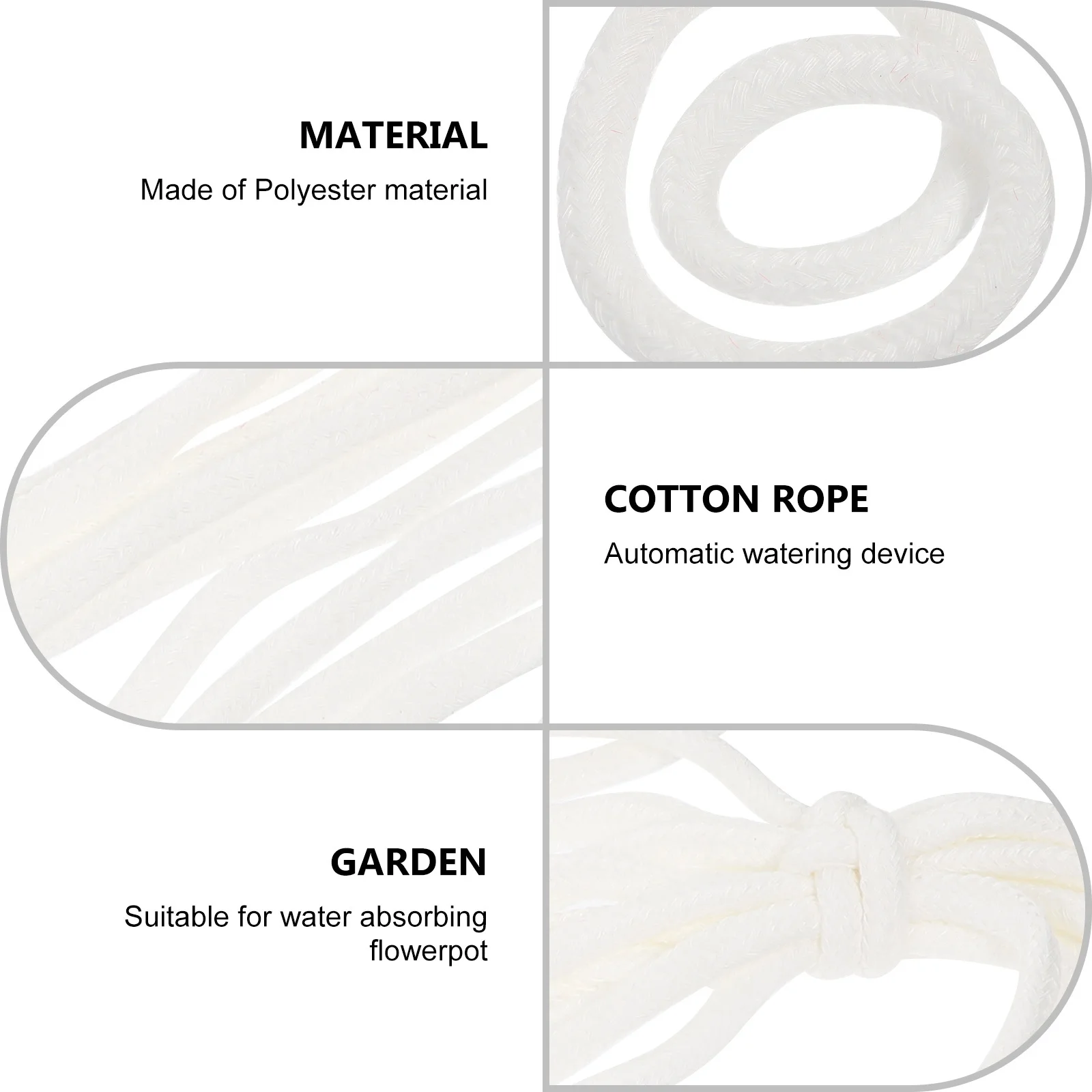 1Pcs Water Drip Cotton Rope Potted Plant Absorbent Cord Violets Succulents Seedling Care Potted Plant Absorbent Rope