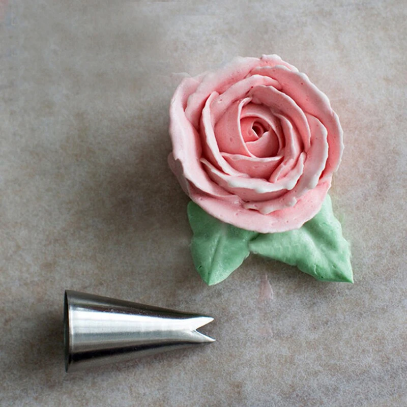 Rose Leaves Cupcake Decorating Tips Pastry Nozzles Fondant Decorations Leaf Tips Bakeware Stainless Steel Piping Nozzles #352