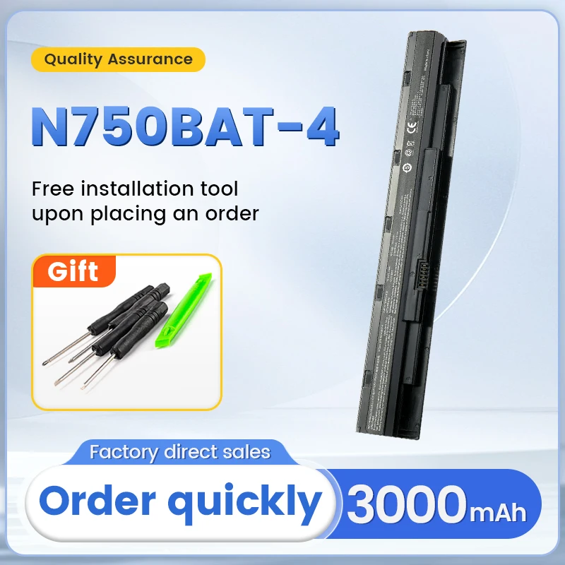 

SOMI N750BAT-4 Laptop Battery For Clevo N751BU N750WU N750BU N750S Series 87-N750S-31C00 6-87-N750S-4EB1 4EB2 3CF1 6-87-NH50S-41