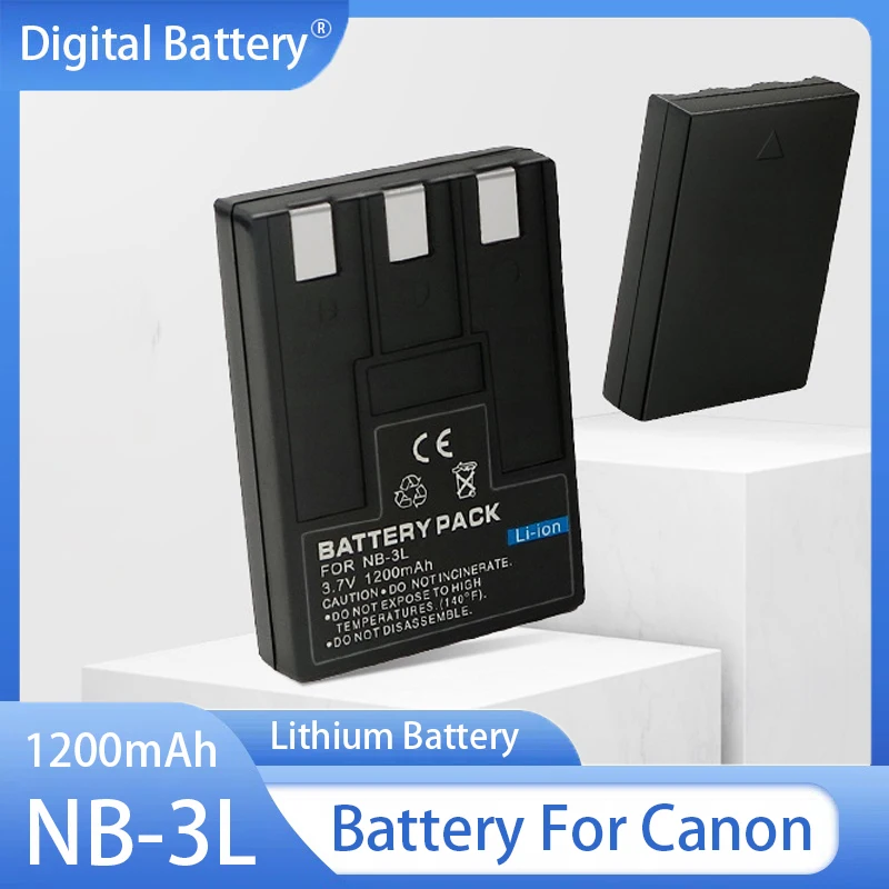 NB-3L NB3L Battery 1200mAh Rechargeable Batteries for Canon Powershot SD550 SD500 SD110 SD100 SD10 Digital IXUS 700 750 i5 30