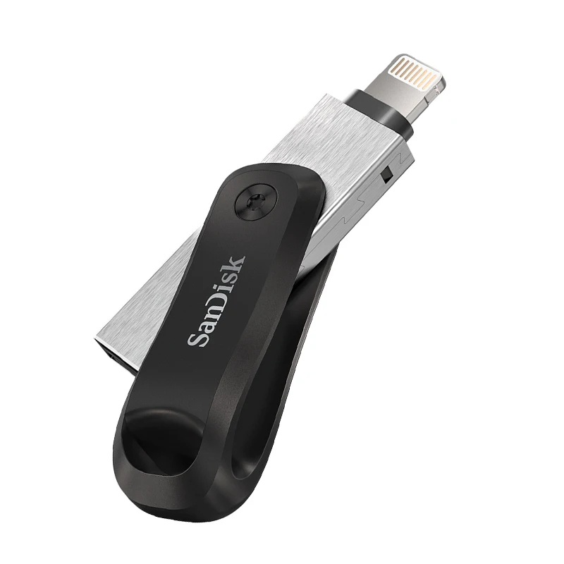 SanDisk SDIX60N Dual-Purpose Swivel USB3.0 Flash Drive 128GB 256GB Metal U Disk OTG Lightning Connector For iPhone /iPad/PC