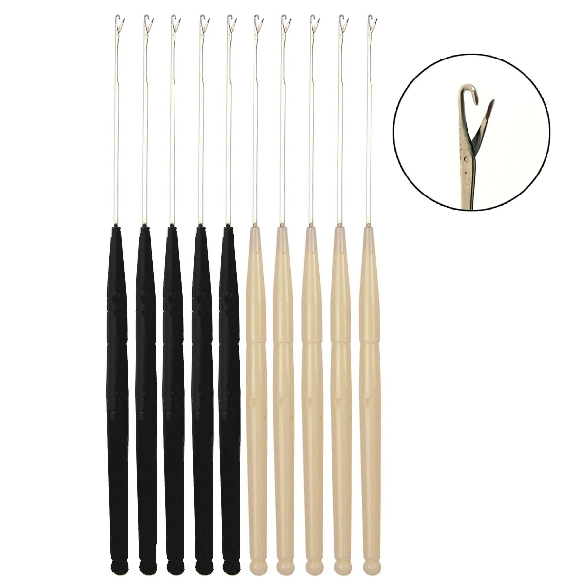 1Pcs Micro Rings Loop Tool Threader Pulling Needle Used With Hair Plier and Beads for Human Hair Feather Extension Tools