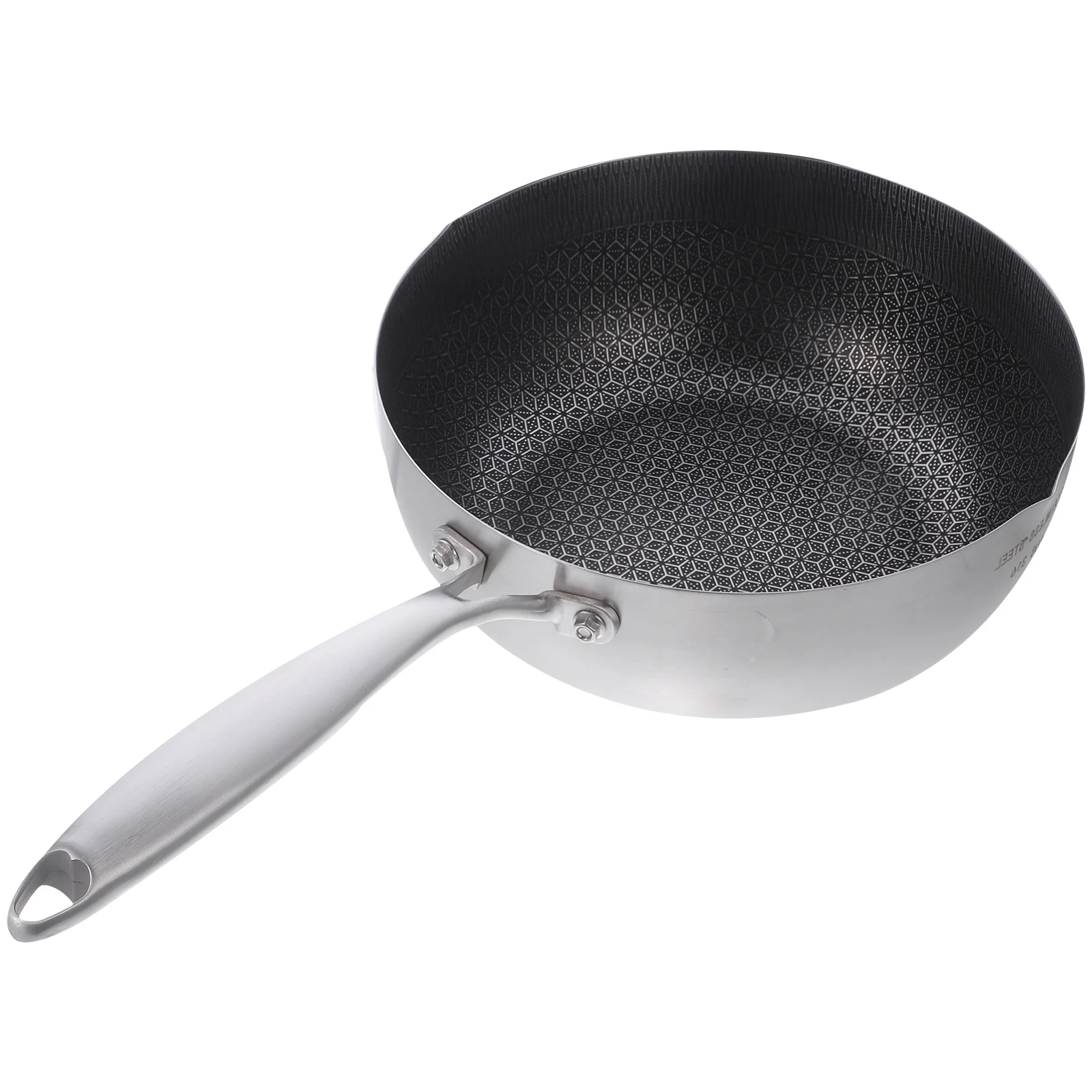 

Stainless Steel Wok Melting Pot Nonstick Frying Pan Cooking Fryer Saucepan With Handle Noodles Honeycomb