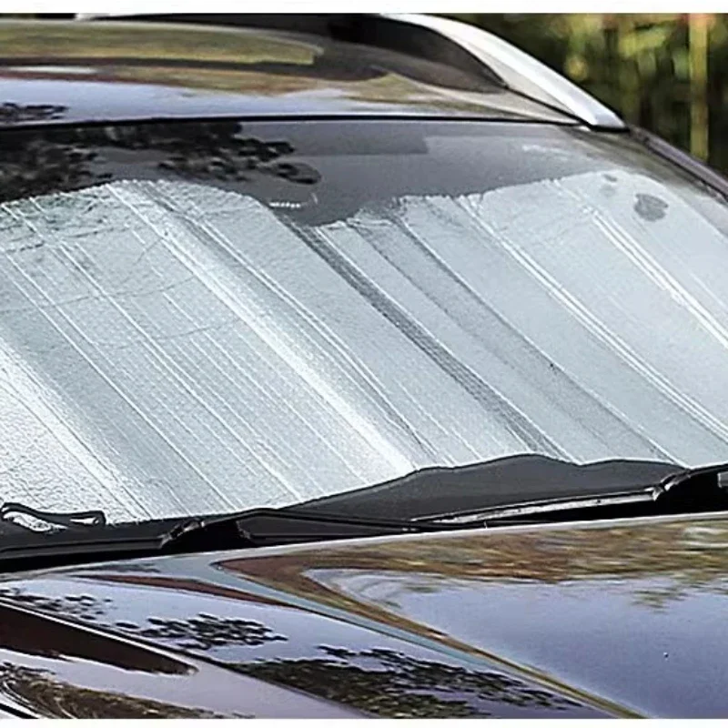 

Car sunshade Summer window sunblock insulation inside front windshield sunshade pad Sunshade folding gear