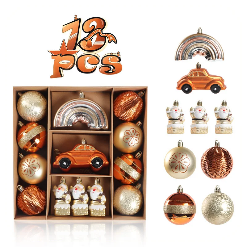 

Christmas Trees 13 Sets Of Christmas Decorations Holiday Celebrations Electroplated Painted Decorations Ornaments Set Gifts New