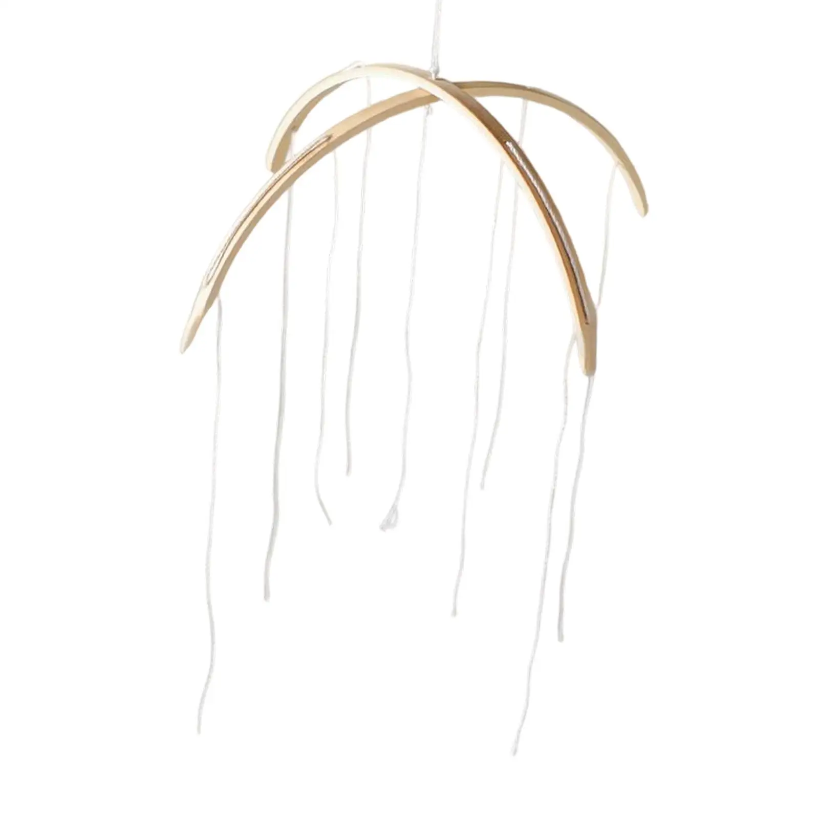 Cadre en bois Mobile pour bébé, décoration de chambre à coucher, ornements de pépinière pour jouets pour nourrissons, décoration DIY, breloques d'infirmière, carillon éolien suspendu en bambou