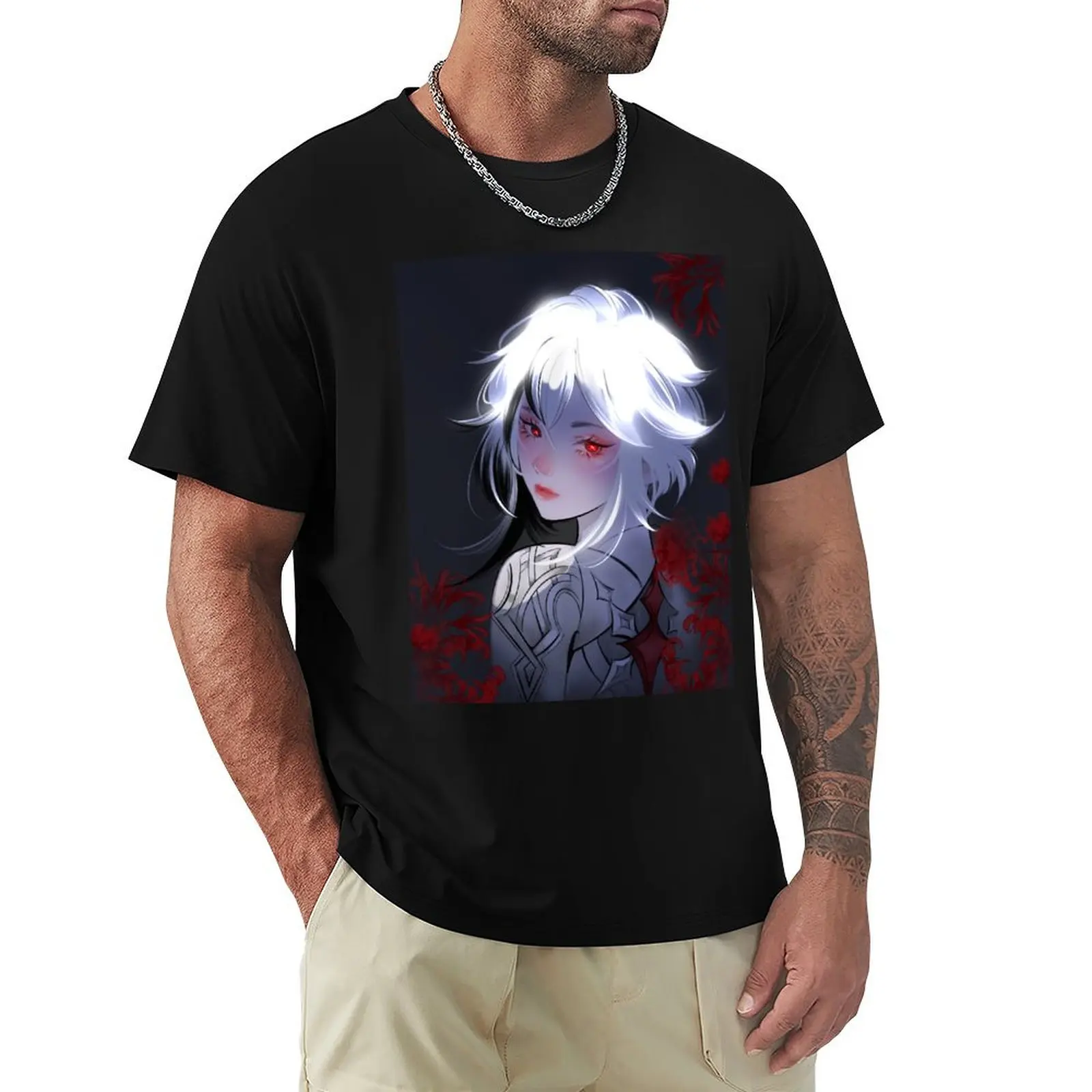 

arlecchino - genshin T-Shirt anime quick drying summer clothes big and tall t shirts for men