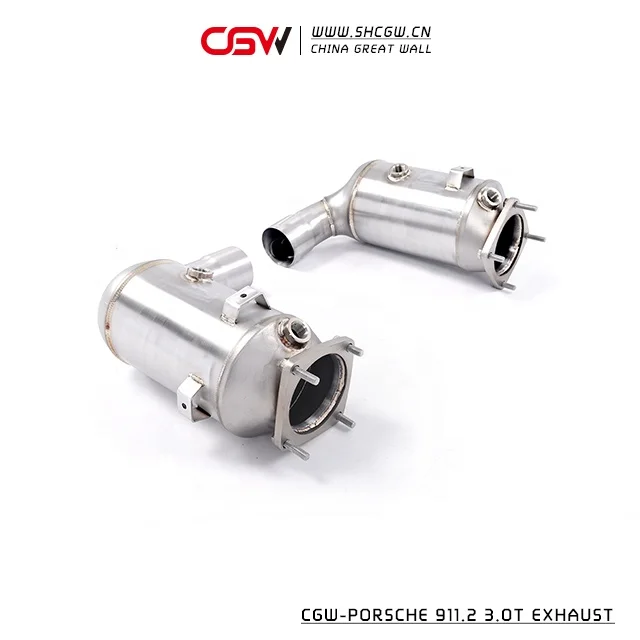 2 Years' Warranty High Performance Valve Full System Exhaust Muffler Quad Black Tips for  911 991.2 3.0T - view 6