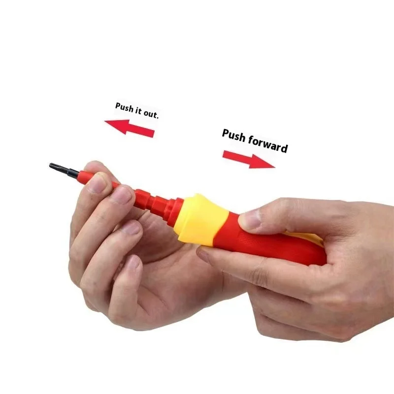 3 in 1 Insulated Screwdriver Set PH1 PH2 Slotted Cross Bits Electrician Tool Kit for Multi Purpose Use