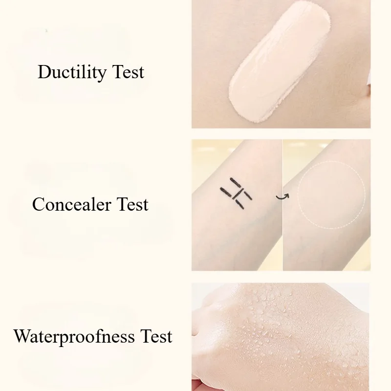 Fondotinta leggero a 2 colori, idratante a lunga durata, idratante, impermeabile, resistente al sudore, BB Cream per un trucco viso impeccabile